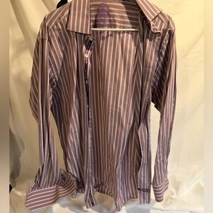 English Laundry Lavender Striped Dress Shirt